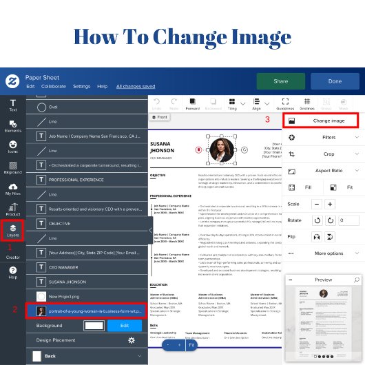 Vorlage für Minimalistische saubere Resume