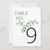 Vorlage für Minimalistische Tischnummer in Aquarel (Vorderseite)