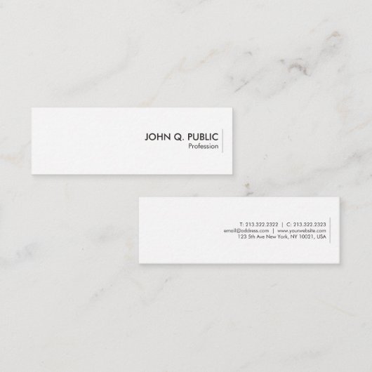 Vorlage für Minimalistische Visitenkarten Mini Visitenkarte (Vorne/Hinten)