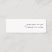 Vorlage für Minimalistische Visitenkarten Mini Visitenkarte (Rückseite)