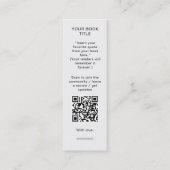 Vorlage für Minimalistisches Author-Lesezeichen mi Mini Visitenkarte (Rückseite)