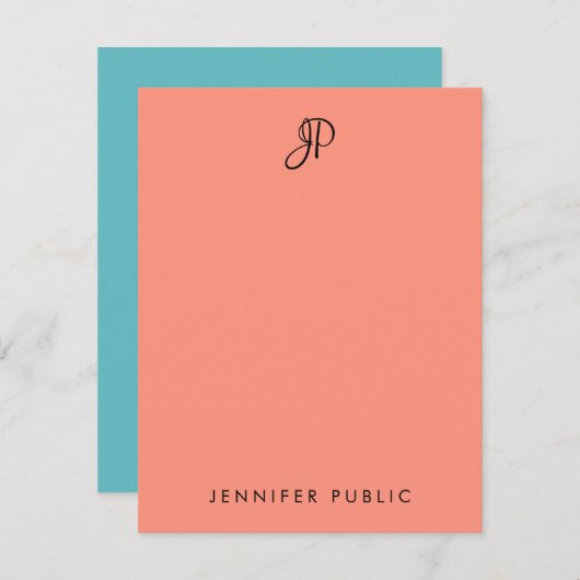 Vorlage für Mit Monogramm Eleganfarben (Vorne/Hinten)