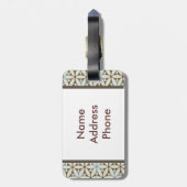 Vorlage für mit Monogramm Gepäckmarke Gepäckanhänger (Rückseite vertikal)