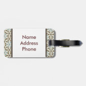 Vorlage für mit Monogramm Gepäckmarke Gepäckanhänger (Rückseite horizontal)