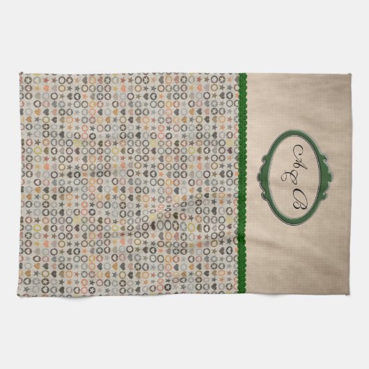 Vorlage für mit Monogramm Handtücher (Horizontal)