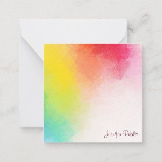 Vorlage für Mit Monogramm Regenbogenfarben (Vorderseite)