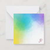 Vorlage für Mit Monogramm Regenbogenfarben (Rückseite)