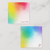 Vorlage für Mit Monogramm Regenbogenfarben (Vorne/Hinten)