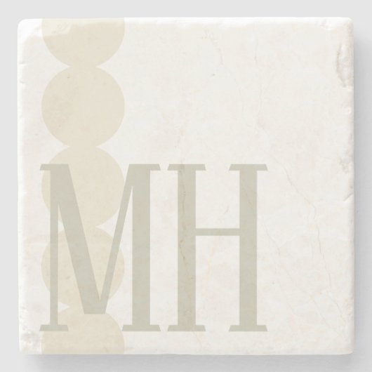 Vorlage für mit Monogramm Untersetzer (Vorderseite)