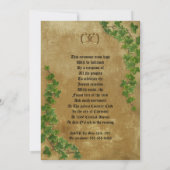 Vorlage für mittelalterliche Hochzeitserklärung (Rückseite)