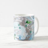 Vorlage für moderne Abstrakt rosa blaugrüne Farben Kaffeetasse (VorderseiteRechts)