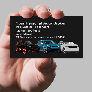 Vorlage für moderne Auto Broker Business Card Visitenkarte