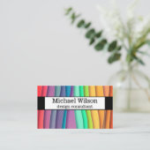 Vorlage für moderne, benutzerdefinierte Streifenmu Visitenkarte (Stehend Vorderseite)