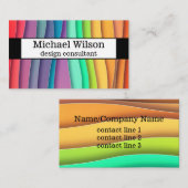 Vorlage für moderne, benutzerdefinierte Streifenmu Visitenkarte (Vorne/Hinten)