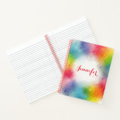 Vorlage für moderne elegante Regenbogenfarben Notizblock (Innenseite)