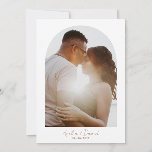 Vorlage für moderne Foto-Save the Date-Karten (Rückseite)