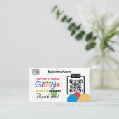 Vorlage für moderne Google Review Business Card Visitenkarte (Stehend Vorderseite)