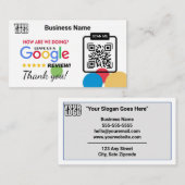 Vorlage für moderne Google Review Business Card Visitenkarte (Vorne/Hinten)