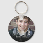 Vorlage für moderne Graduate Foto Keepake Schlüsselanhänger (Vorderseite)