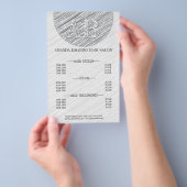 Vorlage für moderne graue Stroke Hintergrundpreisl Flyer (Handgriff)