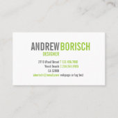 Vorlage für moderne grüne Business-Karten in weiße Visitenkarte (Vorderseite)