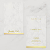 Vorlage für moderne Handschrift aus Goldmarmor Visitenkarte (Vorne/Hinten)