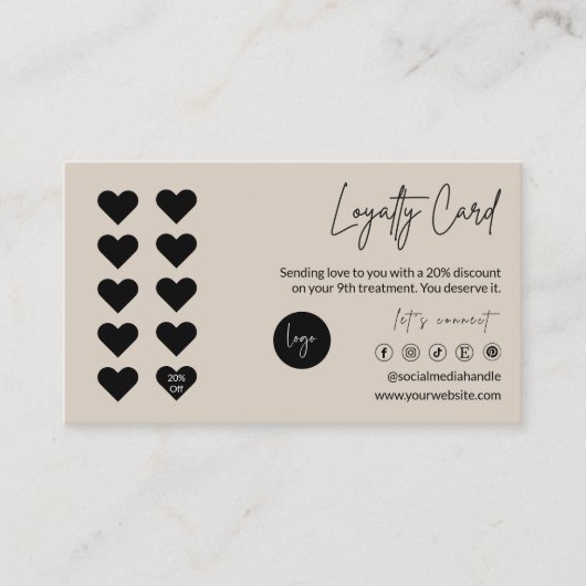 Vorlage für moderne Loyalitätskarten Treuekarte (Vorderseite)