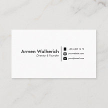 Vorlage für moderne Minimalistische Visitenkarten