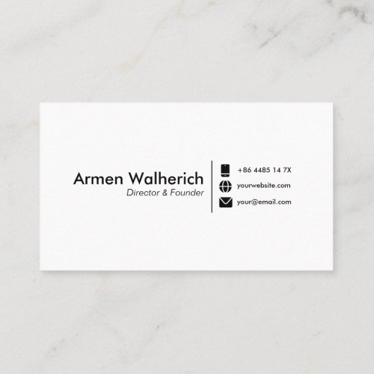 Vorlage für moderne Minimalistische Visitenkarten Visitenkarte (Rückseite)