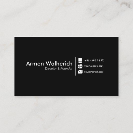 Vorlage für moderne Minimalistische Visitenkarten Visitenkarte (Rückseite)