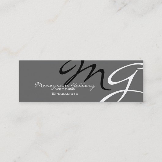 Vorlage für moderne Monogramm-Visitenkarten Mini Visitenkarte (Vorderseite)