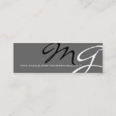 Vorlage für moderne Monogramm-Visitenkarten Mini Visitenkarte (Rückseite)