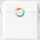 Vorlage für moderne Regenbogenfarben Quadratischer Aufkleber (Tasche)