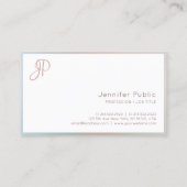 Vorlage für moderne Script Monogram-Elegante Farbe Visitenkarte (Rückseite)