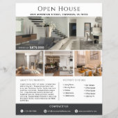Vorlage für modernes Luxus-Immobilien-Open-House Flyer (Vorne)