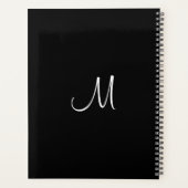 Vorlage für Monogramm-Planer für den Anfangsbuchst Planer (Rückseite)
