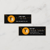 Vorlage für Monogramm-Visitenkarten Mini Visitenkarte (Vorne/Hinten)