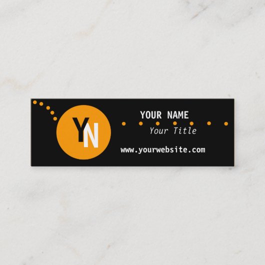 Vorlage für Monogramm-Visitenkarten Mini Visitenkarte (Vorderseite)