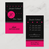 Vorlage für Monogramm-Visitenkarten Visitenkarte (Vorne/Hinten)