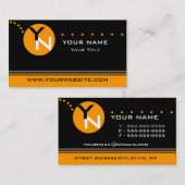 Vorlage für Monogramm-Visitenkarten Visitenkarte (Vorne/Hinten)