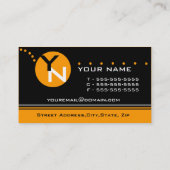 Vorlage für Monogramm-Visitenkarten Visitenkarte (Rückseite)