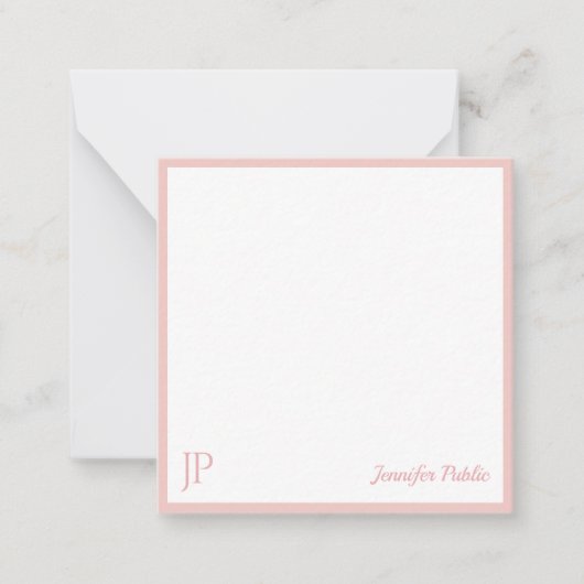 Vorlage für Monogramm, weißer Chic (Vorderseite)