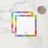 Vorlage für Monogramme mit Regenbogenfarben (Vorderseite/Rückseite Beispiel)