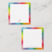 Vorlage für Monogramme mit Regenbogenfarben (Vorne/Hinten)