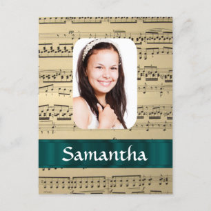 Vorlage für Musikvorlagen Postkarte