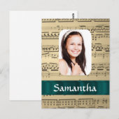 Vorlage für Musikvorlagen Postkarte (Vorne/Hinten)