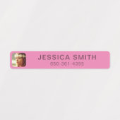 Vorlage für Namen, Foto- und Telefonaufkleber Etiketten (Design 1)