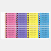 Vorlage für Namen, Foto- und Telefonaufkleber Etiketten (Blatt)