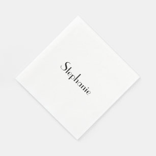 Vorlage für Namensmonogramm Schwarz Weiß Benutzerd Serviette