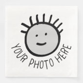 Vorlage für NAPKINS des benutzerdefinierten Fotos  Serviette (Vorderseite)